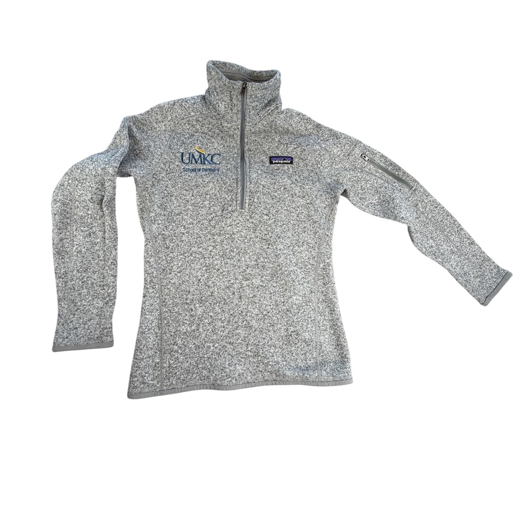 Patagonia Sweater Womens XS Gray Better Sweater 1/4 Zip Fleece UMKC Dentistry